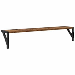 Nástěnné poličky s policí 2 pcs Staré dřevo 80 x 15 x 15,5 cm - obrázek 8