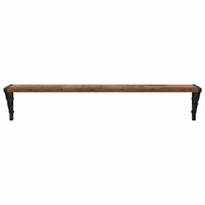 Nástěnné poličky s policí 2 pcs Staré dřevo 80 x 15 x 15,5 cm - obrázek 6
