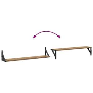 Nástěnné poličky 2 pcs Artisanový dub 80 x 15 x 15,5 cm - obrázek 10