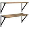 vidaXL Seinakarbid 2 tk K&auml;sit&ouml;&ouml;puu 60 x 25 x 25,5 cm Tehispuit
