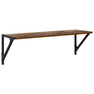 Nástěnné poličky s policí 2 pcs Staré dřevo 80 x 25 x 25,5 cm - obrázek 5