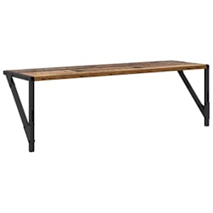 Nástěnné poličky s policí 2 pcs Staré dřevo 80 x 25 x 25,5 cm - obrázek 8