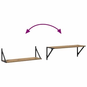 Nástěnné poličky 2 pcs Artisanový dub 80 x 25 x 25,5 cm - obrázek 10