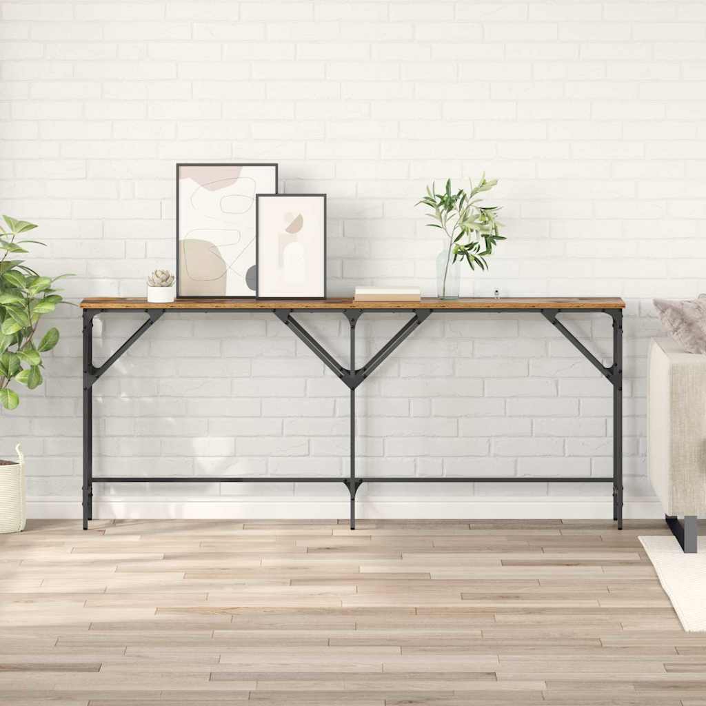 vidaXL Masă de consolă Lemn vechi 180 x 29 x 75 cm Lemn compozit