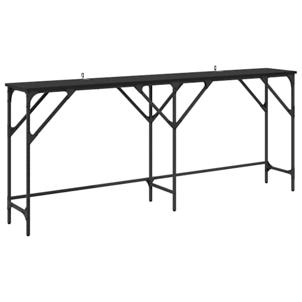 vidaXL Konsoollaud Must tamm 180 x 30 x 75 cm Tehispuit
