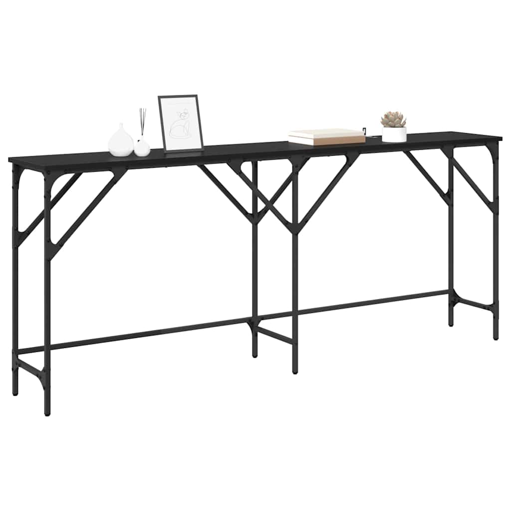 vidaXL Wandtafel Zwart eiken 180 x 29 x 75 cm Bewerkt hout