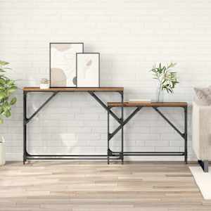 Konzolna miza 2 pcs Star les 100 x 28 x 75 cm Konstruiran les