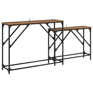 Konzolový stolek 2 pcs Staré dřevo 100 x 28 x 75 cm - obrázek 2