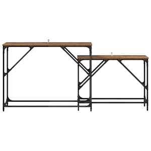 Konzolový stolek 2 pcs Staré dřevo 100 x 28 x 75 cm - obrázek 5