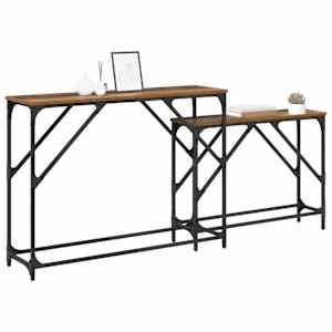 Konzolový stolek 2 pcs Staré dřevo 100 x 28 x 75 cm - obrázek 3