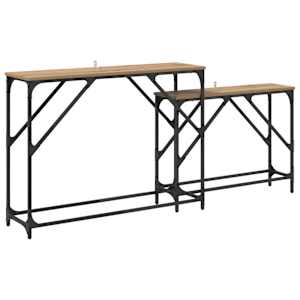 Konzolový stolek 2 pcs Artisanový dub 100 x 28 x 75 cm - obrázek 2
