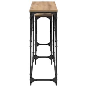 Konzolový stolek 2 pcs Artisanový dub 100 x 28 x 75 cm - obrázek 6