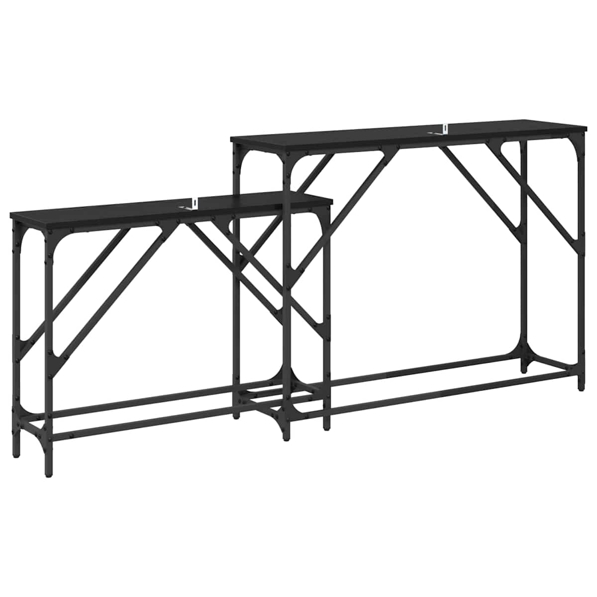 Konsolbord 2 stk. 100 x 28 x 75 cm Konstrueret træ - Billede 7