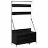 vidaXL Riidepuu Must tamm 100 x 41 x 184 cm Tehispuit