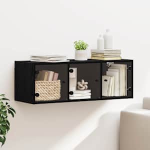 Nástěnná skříňka Černý dub 102 x 37 x 35 cm kompozitní dřevo - obrázek 1