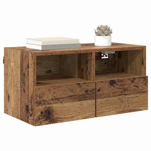 Skříňky na TV zeď Nástěnný 2 pcs Staré dřevo 60 x 30 x 30 cm - obrázek 3