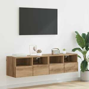 TV stene 2 pcs Umetni hrast 60 x 30 x 30 cm Konstruiran les