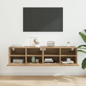 Skříňky na TV zeď Nástěnný 2 pcs Artisanový dub 60 x 30 x 30 cm - obrázek 4