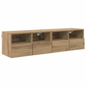 Skříňky na TV zeď Nástěnný 2 pcs Artisanový dub 60 x 30 x 30 cm - obrázek 2