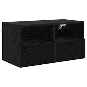 Skříňky na TV zeď Nástěnný 2 pcs Černý dub 60 x 30 x 30 cm - obrázek 5