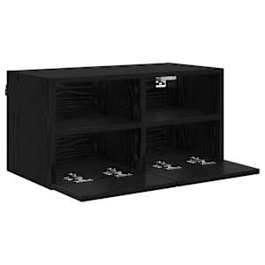 Skříňky na TV zeď Nástěnný 2 pcs Černý dub 60 x 30 x 30 cm - obrázek 6