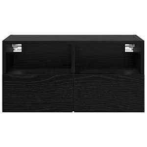 Skříňky na TV zeď Nástěnný 2 pcs Černý dub 60 x 30 x 30 cm - obrázek 7