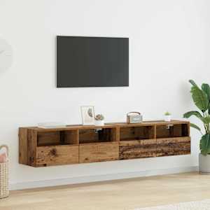 TV stene 2 pcs Star les 80 x 30 x 30 cm Konstruiran les