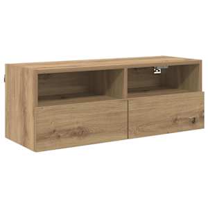 Skříňky na TV zeď Nástěnný 2 pcs Artisanový dub 80 x 30 x 30 cm - obrázek 5