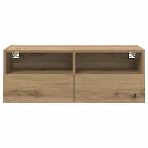 Skříňky na TV zeď Nástěnný 2 pcs Artisanový dub 80 x 30 x 30 cm - obrázek 7