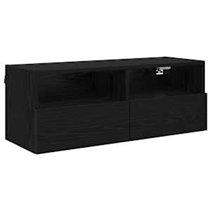 Skříňky na TV zeď Nástěnný 2 pcs Černý dub 80 x 30 x 30 cm - obrázek 5