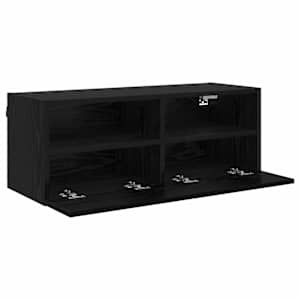 Skříňky na TV zeď Nástěnný 2 pcs Černý dub 80 x 30 x 30 cm - obrázek 6