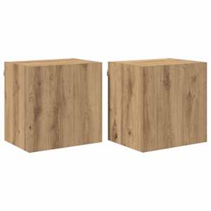 Skříňky na TV zeď Nástěnný 2 pcs Artisanový dub 40,5x30x40cm - obrázek 2