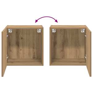 Skříňky na TV zeď Nástěnný 2 pcs Artisanový dub 40,5x30x40cm - obrázek 14