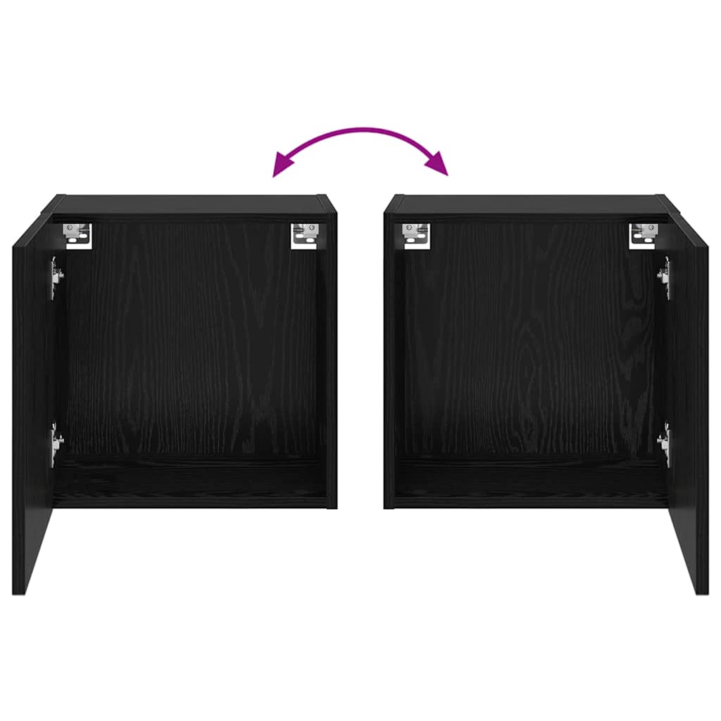 Skříňky na TV zeď 2 pcs Černý dub 40,5x30x40cm kompozitní dřevo - obrázek 14