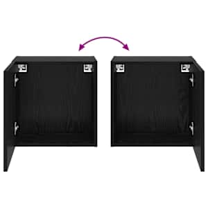Skříňky na TV zeď 2 pcs Černý dub 40,5x30x40cm kompozitní dřevo - obrázek 14