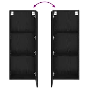TV wall cabinet Černý dub 40,5 x 30 x 102 cm kompozitní dřevo - obrázek 11