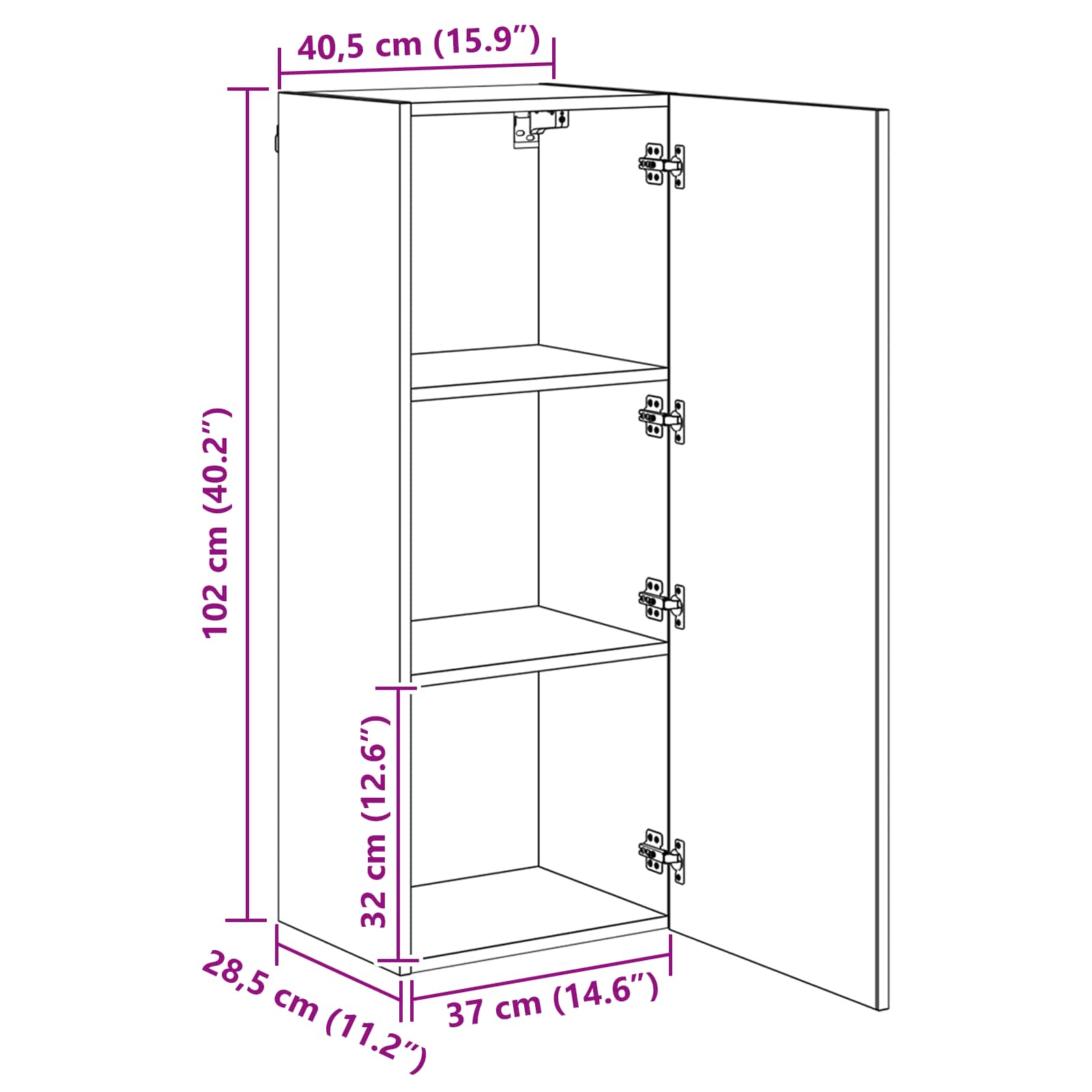 TV wall cabinet Černý dub 40,5 x 30 x 102 cm kompozitní dřevo - obrázek 14