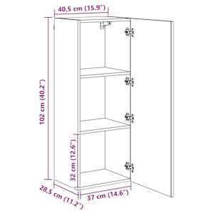 TV wall cabinet Černý dub 40,5 x 30 x 102 cm kompozitní dřevo - obrázek 14