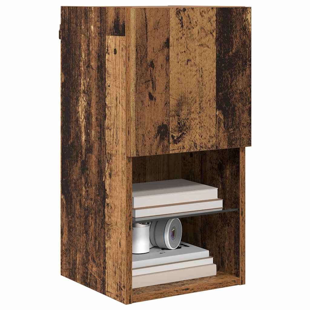 vidaXL Wandgemonteerde TV Kast Oud Hout 30,5 x 30 x 60 cm Bewerkt hout
