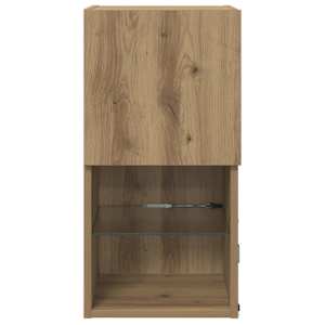 Nástěnná TV skříň s LED Artisanový dub 30,5 x 30 x 60 cm - obrázek 9