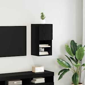 Nástěnná TV skříň Černý dub 30,5 x 30 x 60 cm kompozitní dřevo - obrázek 1