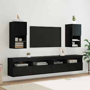 Nástěnná TV skříň Černý dub 30,5 x 30 x 60 cm kompozitní dřevo - obrázek 6