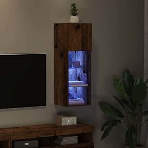 Nástěnná TV skříň s LED Nástěnný Staré dřevo 30,5 x 30 x 90 cm - obrázek 5
