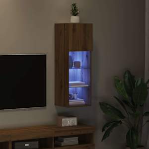 Nástěnná TV skříň s LED Artisanový dub 30,5 x 30 x 90 cm - obrázek 5