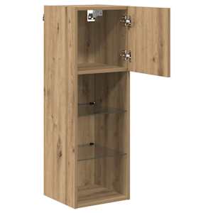Nástěnná TV skříň s LED Artisanový dub 30,5 x 30 x 90 cm - obrázek 8