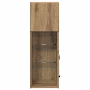 Nástěnná TV skříň s LED Artisanový dub 30,5 x 30 x 90 cm - obrázek 9