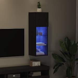 Nástěnná TV skříň Černý dub 30,5 x 30 x 90 cm kompozitní dřevo - obrázek 5
