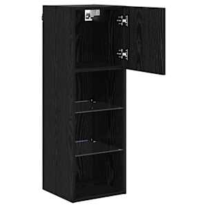 Nástěnná TV skříň Černý dub 30,5 x 30 x 90 cm kompozitní dřevo - obrázek 8
