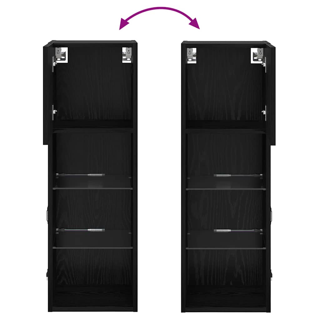 Nástěnná TV skříň Černý dub 30,5 x 30 x 90 cm kompozitní dřevo - obrázek 15