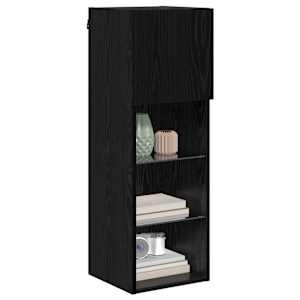 Nástěnná TV skříň Černý dub 30,5 x 30 x 90 cm kompozitní dřevo - obrázek 3